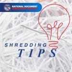 Guide illustrating secure document shredding tips for safe disposal of confidential files