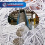 Secure paper shredding machine destroying confidential documents during on-site document destruction service in Australia